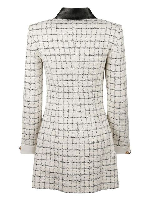 Self-Portrait bouclé long-sleeves mini dress - Neutrals - zdjęcie produktu nr 2