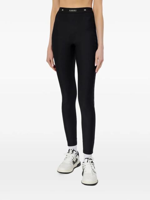 AMIRI logo-waistband leggings - Black