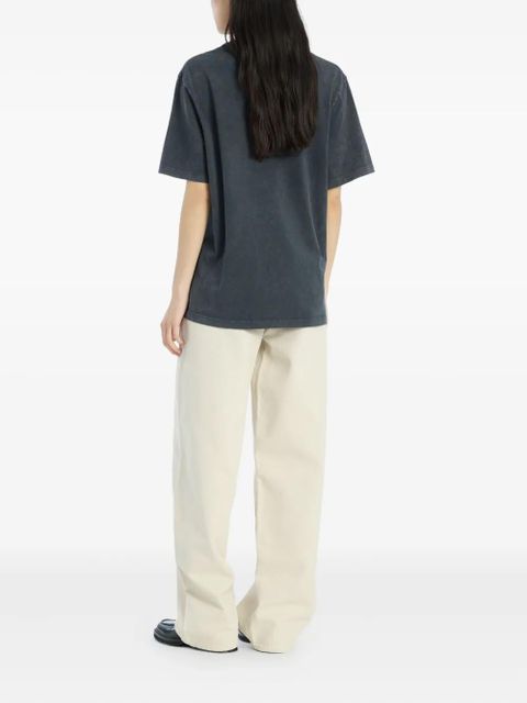 ROTATE BIRGER CHRISTENSEN embroidered-logo organic cotton T-shirt - Grey