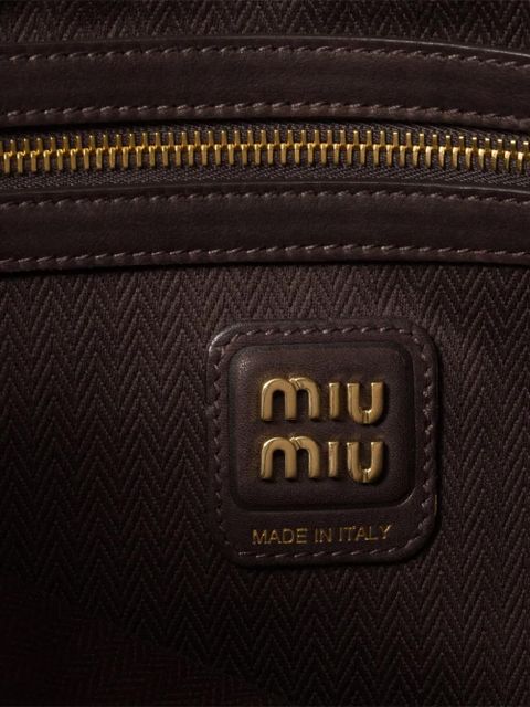 Miu Miu Ivy suede shoulder bag - Brown