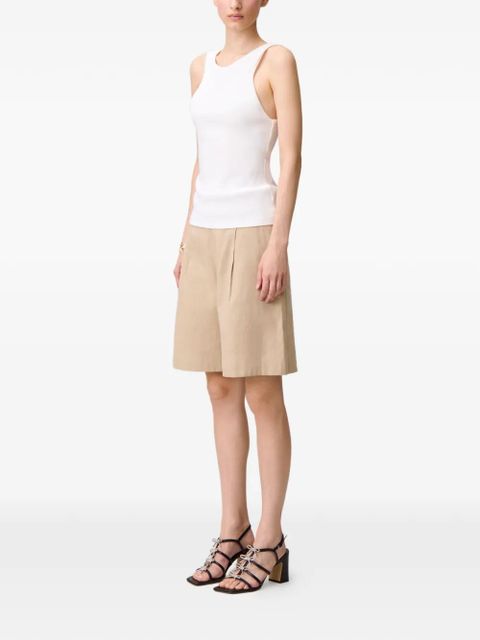 Claudie Pierlot belt-loops pleated shorts - Neutrals