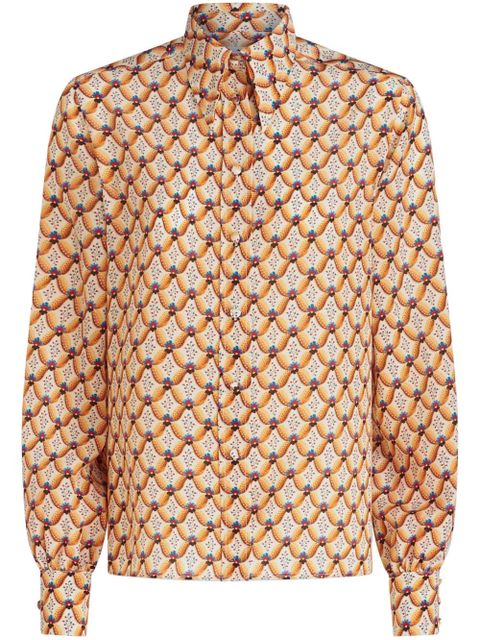 ETRO floral-print silk shirt - Brown - zdjęcie produktu nr 1