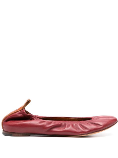 Lanvin leather ballerina shoes - Red - zdjęcie produktu nr 1