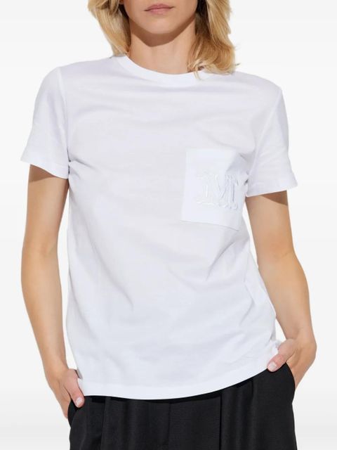 Max Mara logo-embroidered T-shirt - White - zdjęcie produktu nr 2