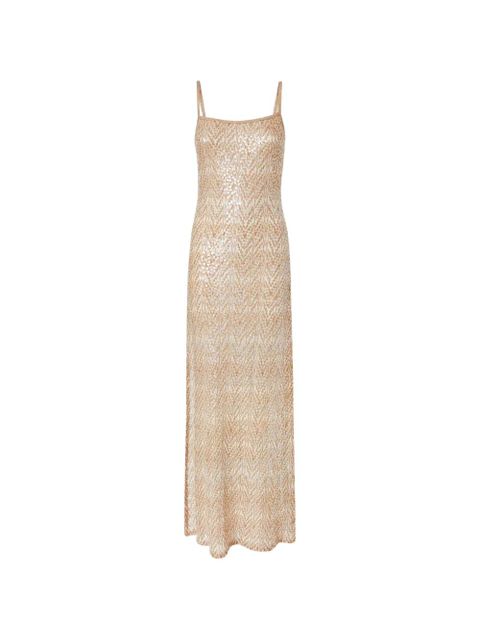 Missoni sequin split maxi beach dress - Gold - zdjęcie produktu nr 1