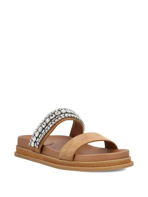 Jimmy Choo crystal-embellished flat sandals - Neutrals - zdjęcie produktu nr 2