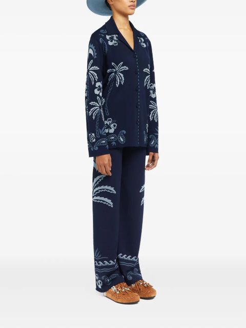 Alanui Wild Wonder jacquard shirt - Blue