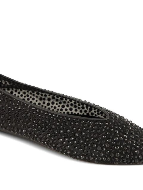 Le Monde Beryl Luna crystal-embellished ballet flats - Black
