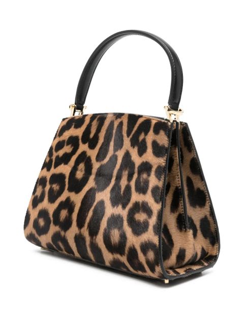 Ferragamo Studio Box leopard-print satchel bag - Neutrals