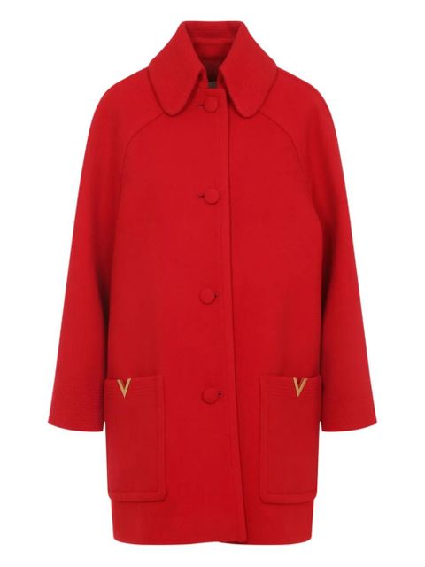 Valentino Garavani button-fastening wool coat - Red - zdjęcie produktu nr 1
