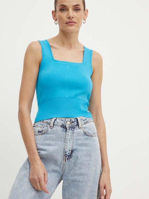 Morgan top MPINK damski kolor niebieski