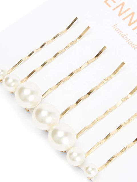 Jennifer Behr set of 7 Perla hairclips - White - zdjęcie produktu nr 2