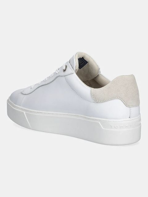 Tommy Hilfiger sneakersy skórzane CHIC PLATFORM CUPSOLE SNEAKER damskie kolor biały FW0FW09021 - zdjęcie produktu nr 2