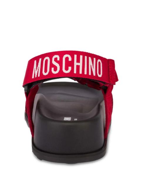 Moschino logo-print sandals - Red