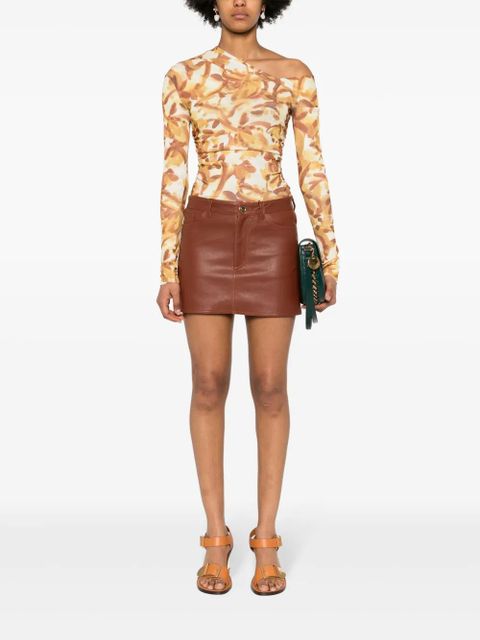 ETRO nappa mini skirt - Brown - zdjęcie produktu nr 2