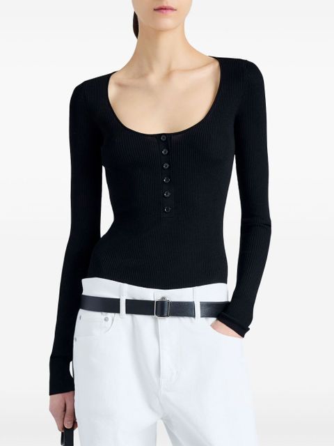 Proenza Schouler Boyd Henley jumper - Black
