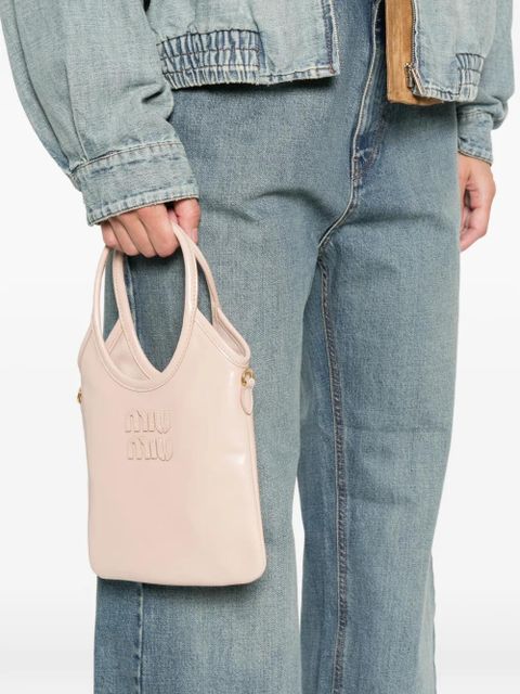 Miu Miu logo-embossed tote bag - Pink