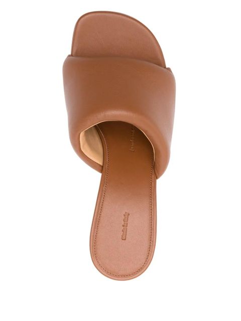 JW Anderson 80mm Chain-heel leather sandals - Brown - zdjęcie produktu nr 2