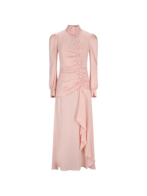 Alessandra Rich button-embellishment maxi dress - Pink - zdjęcie produktu nr 1