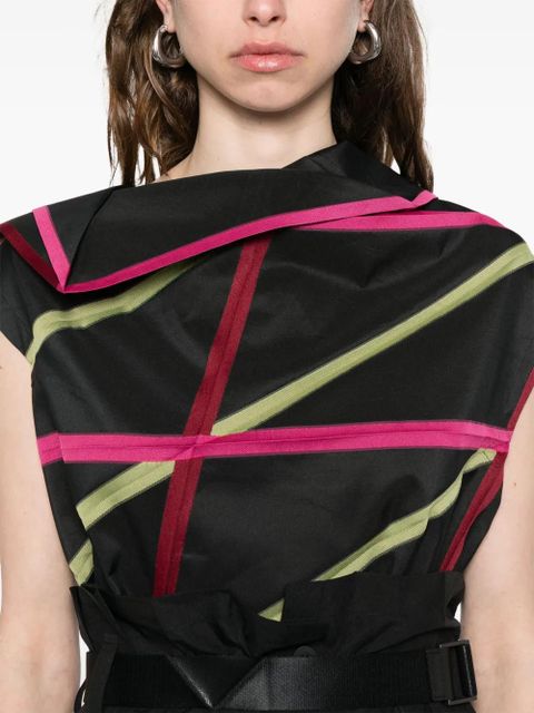 132 5. Issey Miyake jacquard top - Black