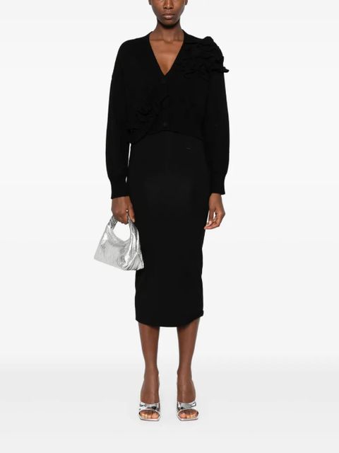 TWINSET floral-appliqué cardigan - Black - zdjęcie produktu nr 2