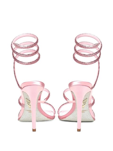 René Caovilla Cleo Powder strass spiral sandals - Pink