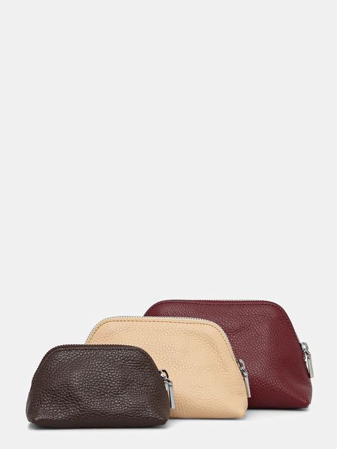 Coccinelle kosmetyczka skórzana 3-pack kolor multicolor E5.TMF.25.04.01