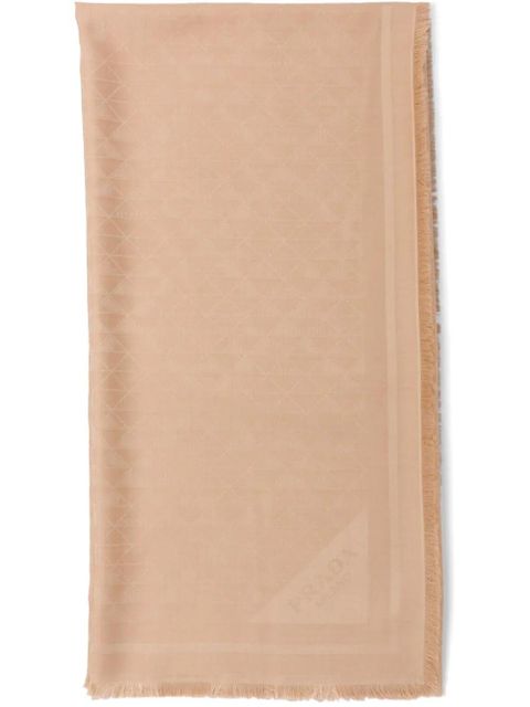 Prada Symbole logo-jacquard scarf - Neutrals - zdjęcie produktu nr 1