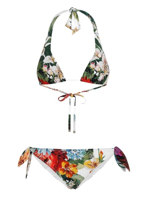 Dolce & Gabbana floral-print bikini set - White - zdjęcie produktu nr 1