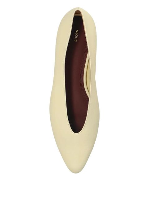 NEOUS Beid pointed-toe leather ballet flats - White