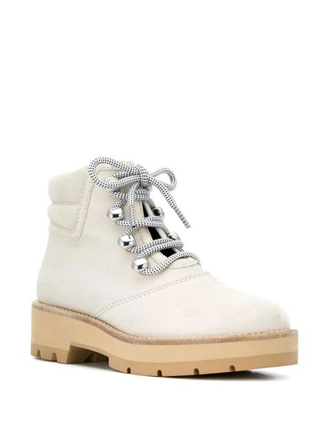 3.1 Phillip Lim Dylan canvas lace-up hiking boots - Neutrals - zdjęcie produktu nr 2