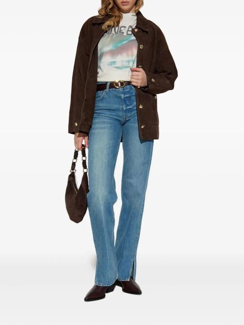 ANINE BING graphic-print T-shirt - Neutrals