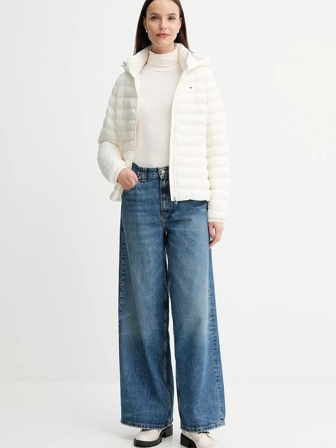 Tommy Hilfiger kurtka kolor beżowy przejściowa WW0WW47351