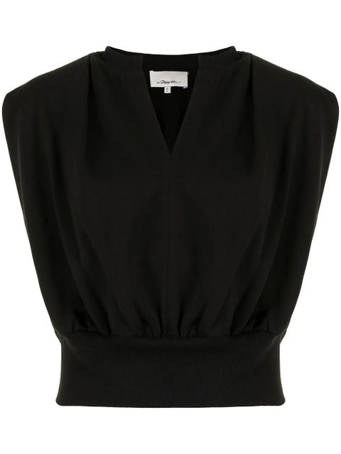 3.1 Phillip Lim French Terry sleeveless top - Black - zdjęcie produktu nr 1
