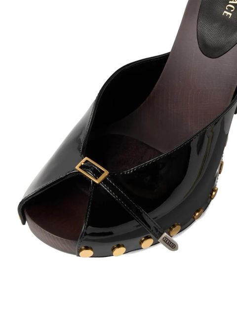 Versace Sassi patent clogs 105 mm - Black
