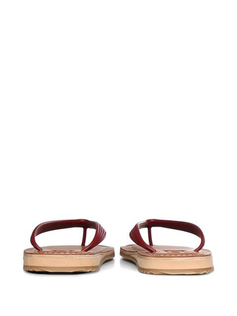 Miu Miu Pink ribbed sandals - Red