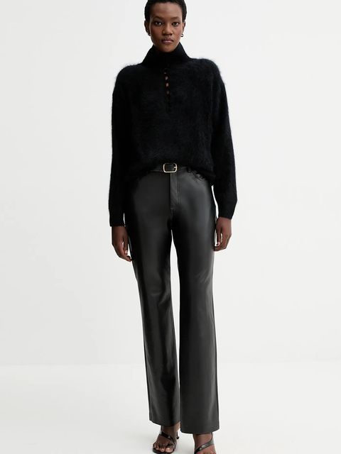 Rag & Bone sweter kaszmirowy damski kolor czarny z półgolfem RG6325F6MCA