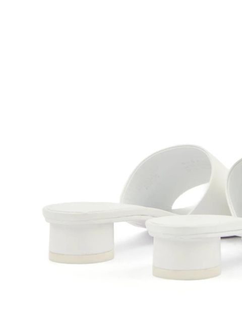 MM6 Maison Margiela numbers-motif mules - White