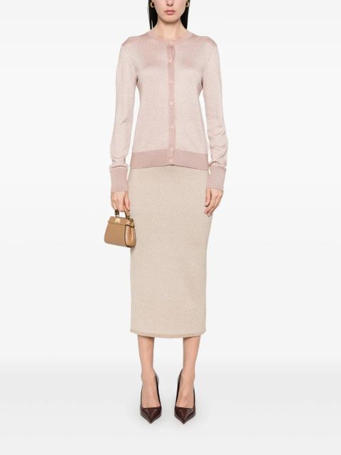 FENDI FF-jacquard cardigan - Pink - zdjęcie produktu nr 2