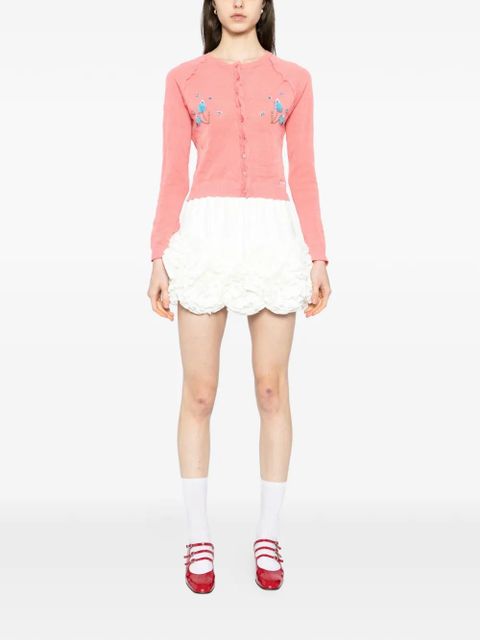 SHUSHU/TONG floral-embellished cardigan - Pink - zdjęcie produktu nr 2