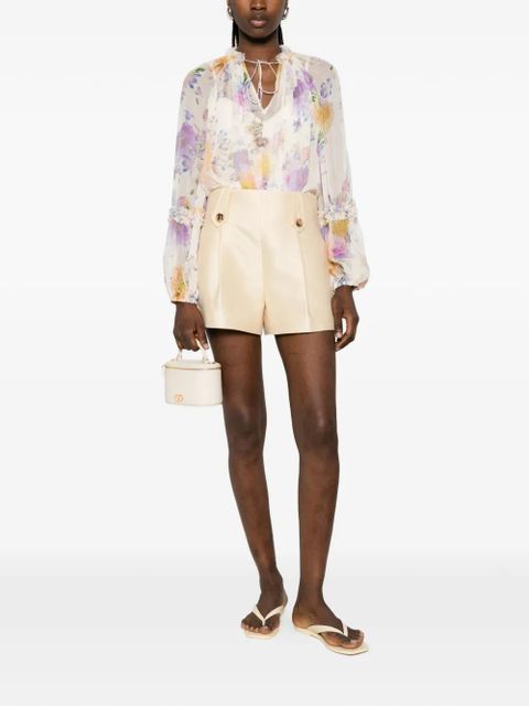 ZIMMERMANN button-tab pleated shorts - Neutrals - zdjęcie produktu nr 2