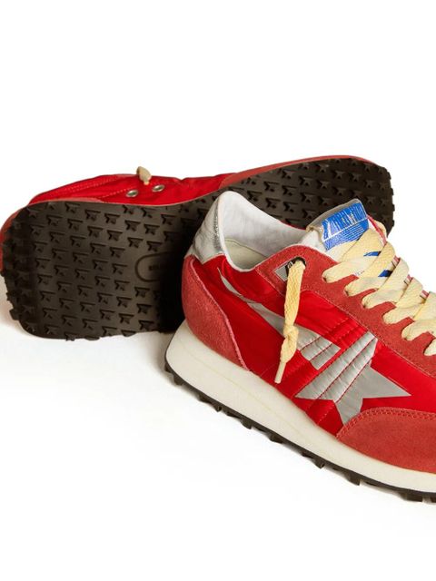 Golden Goose Star Laminated Trainers - Red