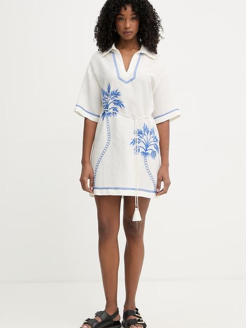 Twinset sukienka letnia z lnem - zdjęcie produktu nr 1