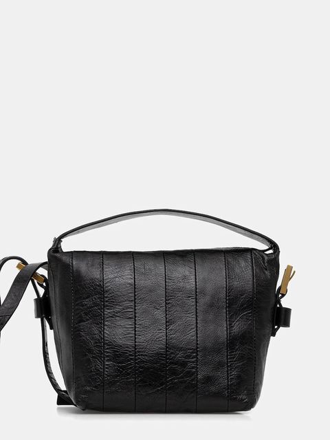 AllSaints torebka skórzana kolor czarny W549XD - zdjęcie produktu nr 1