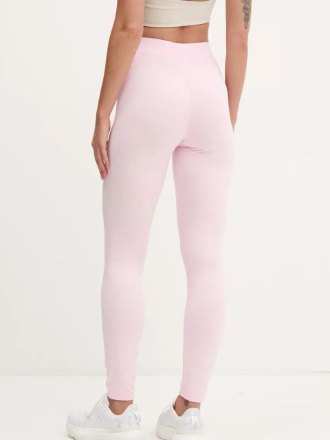 adidas legginsy Essentials Linear damskie kolor różowy z nadrukiem JD3156