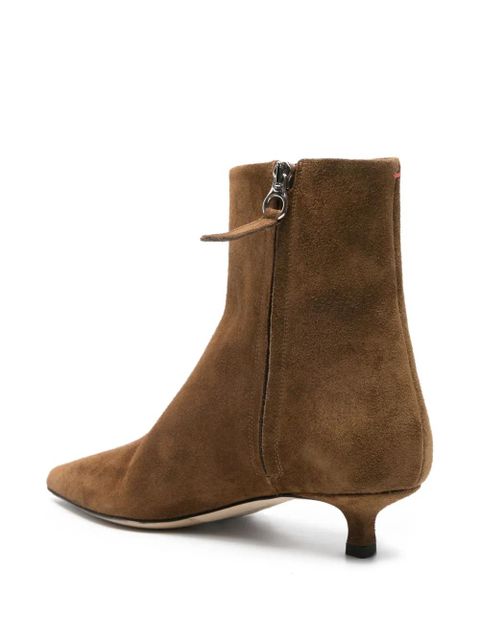 Aeyde pointed-toe kitten-heel boots - Brown