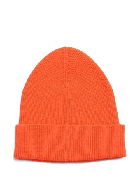 Marc Jacobs The Joy ribbed logo beanie hat - Orange