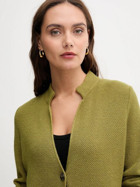 United Colors of Benetton kardigan z dodatkiem wełny kolor zielony 1235D6934