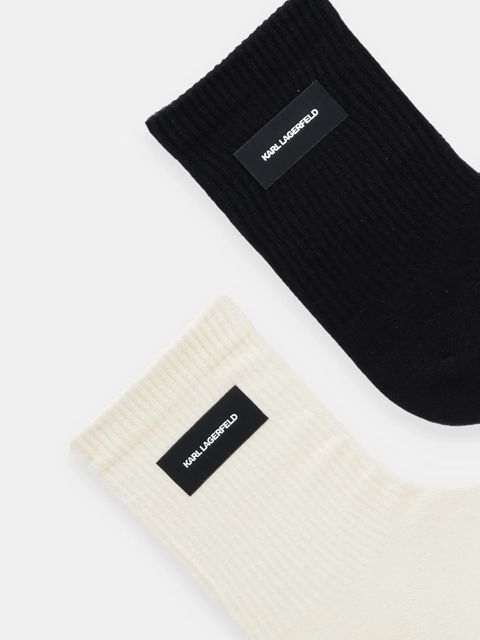 Karl Lagerfeld skarpetki 2-pack K/ESSENTIAL damskie kolor czarny A1W47155 - zdjęcie produktu nr 2