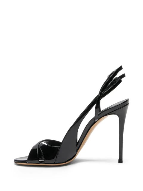 Casadei criss-cross slingback sandals - Black